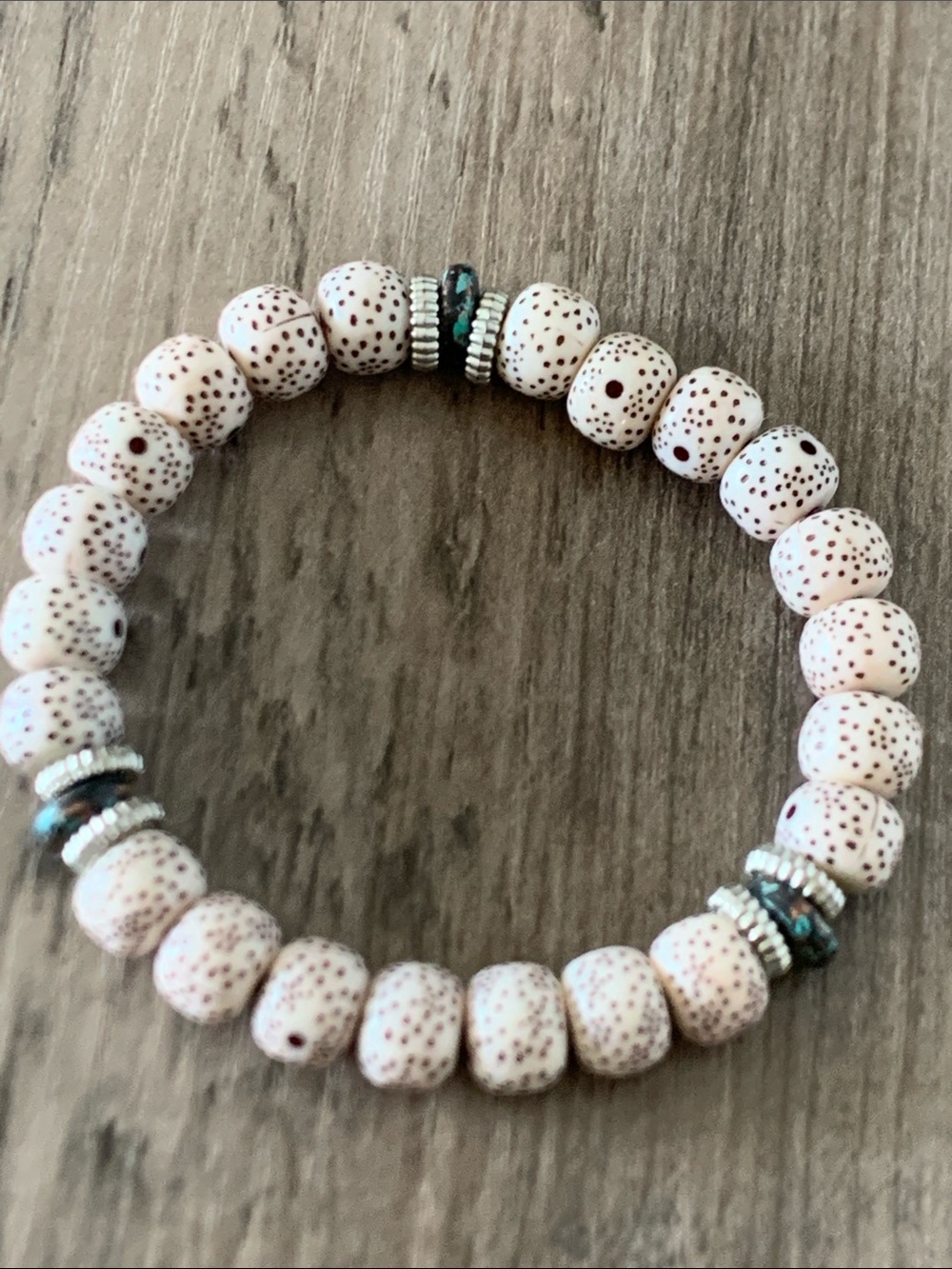Brown Beaded Bracelet Customized I Love YouGift for Mom ,Daughter or Grandma